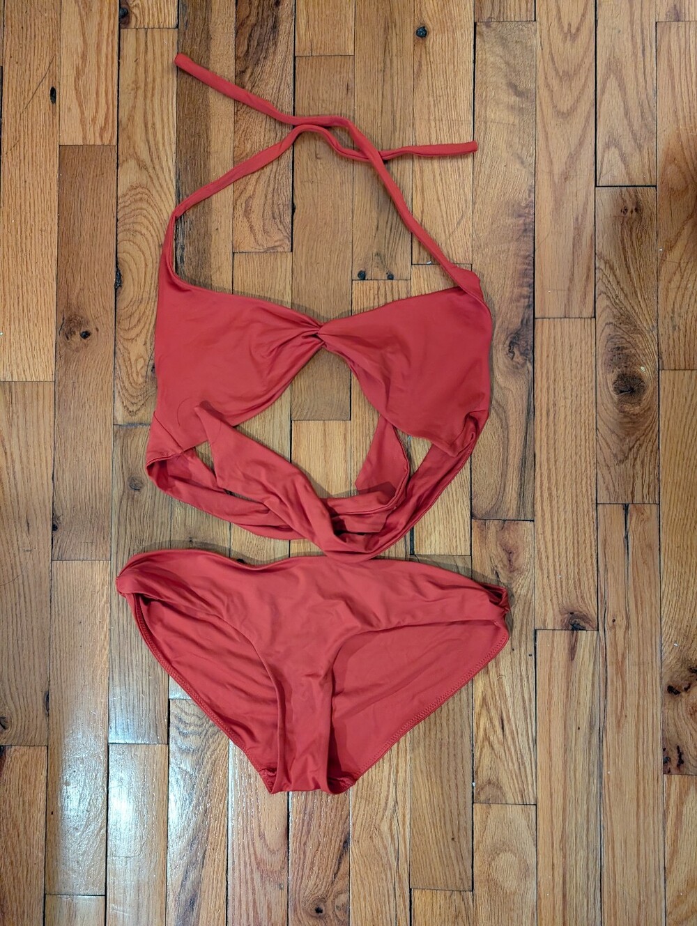 Cos Burnt Orange Bikini Show Size Eu 36/US4